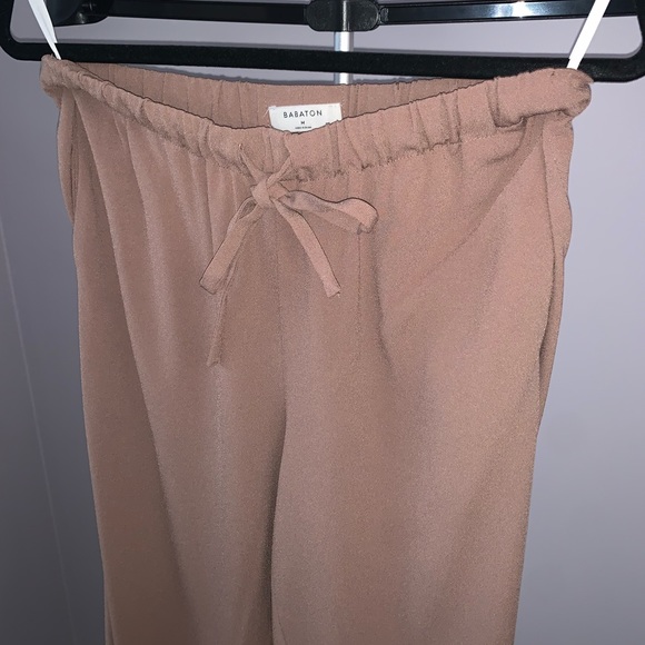 Babaton Crepe Tan Tie Waist Pant - Picture 4 of 9